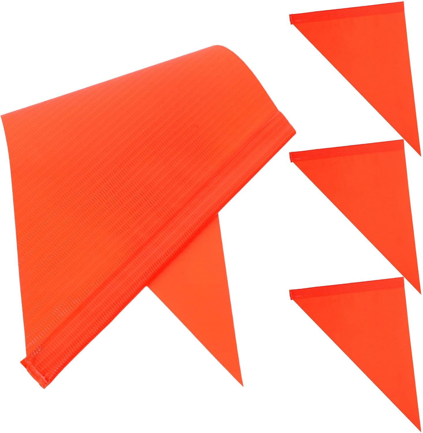 MERRYHAPY 4pcs Red Triangle Safety Flags for Bicycle and Scooter, Pvc Material, Easy Replacement, Enhanced Safety Warning Flags for Outdoor Cycling