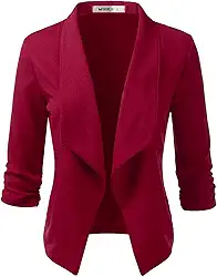 Blazer feminino leve e fino manga 3/4 aberto frontal com plus size