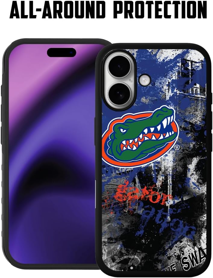 Guard Dog Case Compatible with iPhone 16 - Compatible with MagSafe - Military Grade - Rugged Two Piece Protection - Collegiate Licensed - Florida Gators - by Paulson Designs
