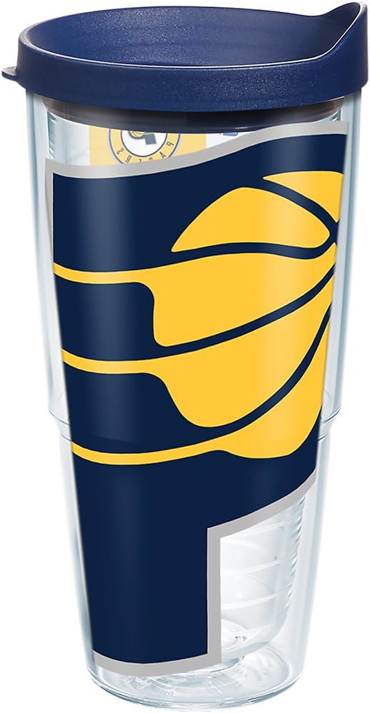 Tervis Made in USA Double Walled NBA Indiana Pacers Insulated Tumbler Cup Keeps Drinks Cold & Hot, 24oz, Colossal
