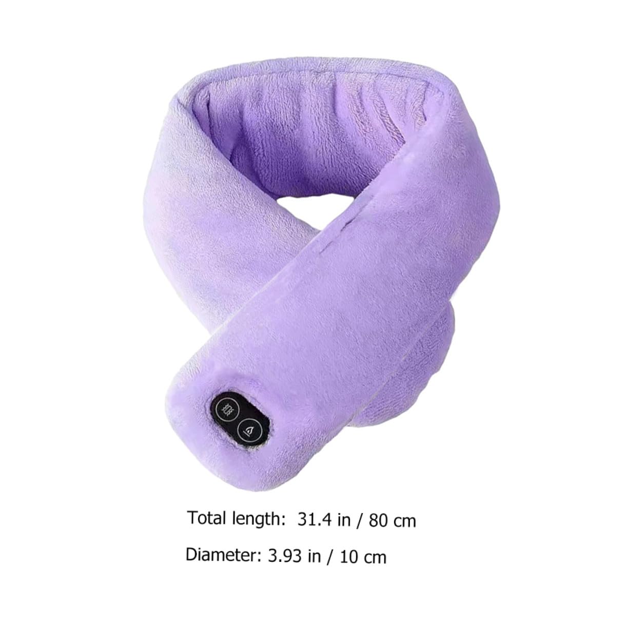 Abaodam Foulard Chauffant D'hiver Souple Violet, Écharpe Chaude pour Cyclisme et Activités Extérieures, Réglable 3 Niveaux de Température, Accessoire Hiver Confortable et Isolant