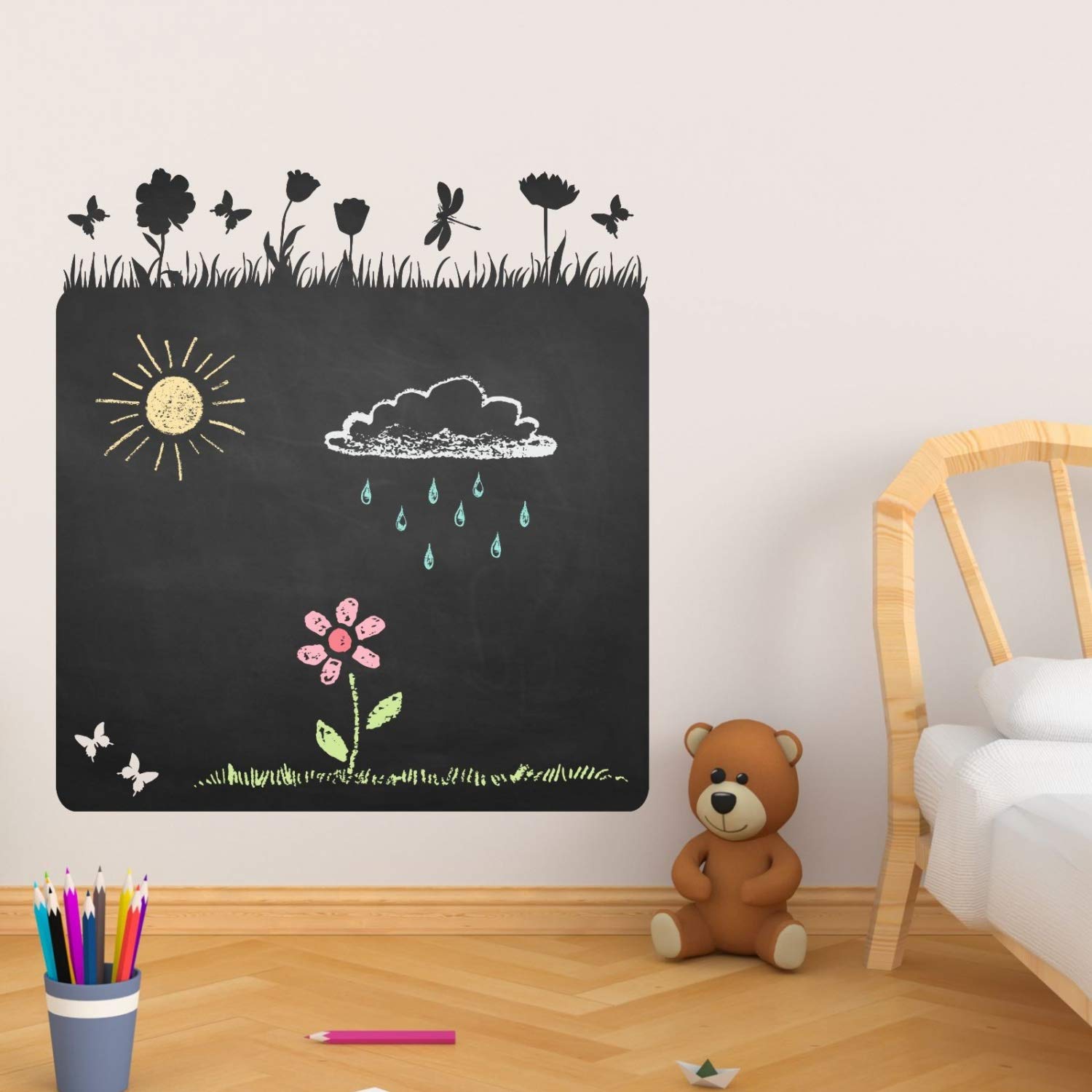 007 Pferd 2 – Lámina de pizarra autoadhesiva con 3 tizas – Tamaño: 900 x 850 mm – Decoración de pared para habitación infantil 007 Pferd 2 – Lámina de pizarra autoadhesiva con 3 tizas – Tamaño: 900 x 850 mm – Decoración de pared para habitación infantil