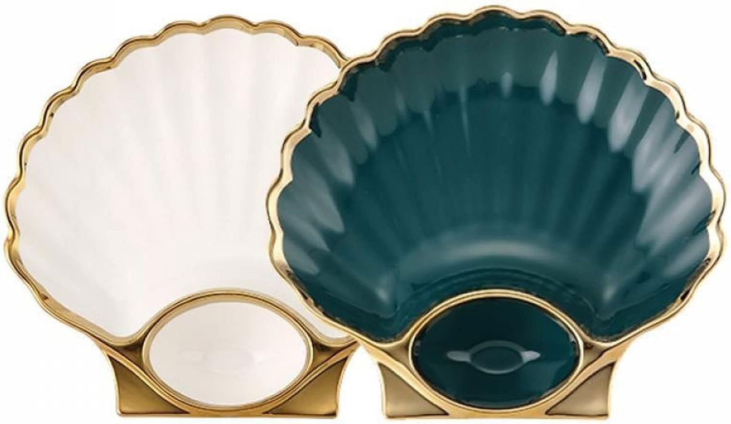 Dining Plate Ceramic Dish Accessories Sushi Plate Set for Home Dumpling Plate Shell Shaped Tableware Sushi Dish Kitchen Accessories (Green One Size)