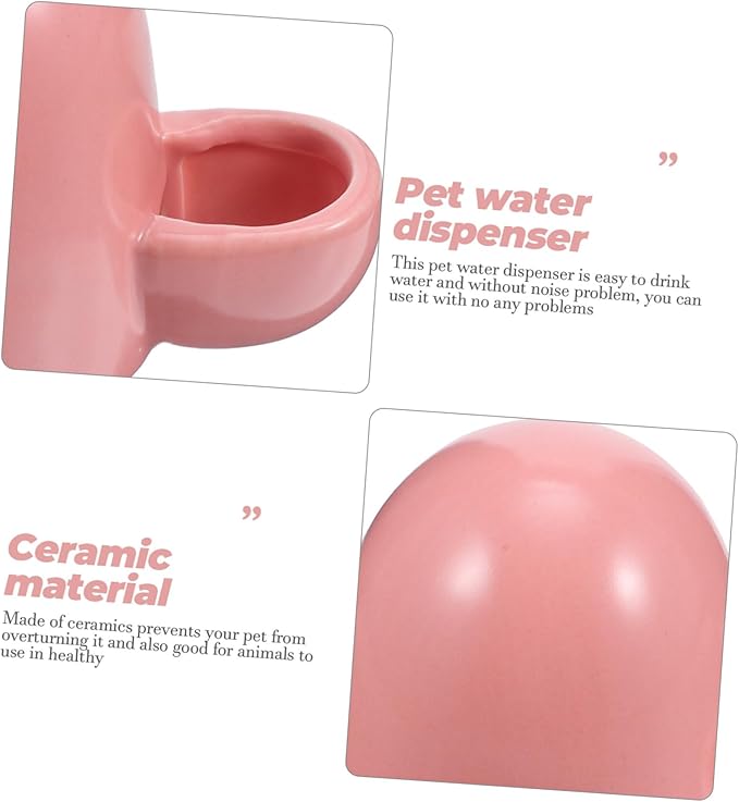 Fuente de Agua para Mascotas Pequeñas Cerámica Rosa miniatura 8