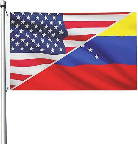 Miniatura 1 de Bandera estadounidense y bandera venezolana para decoración de patio al aire libre para banderas, festivales, celebraciones, fiestas, desfiles,