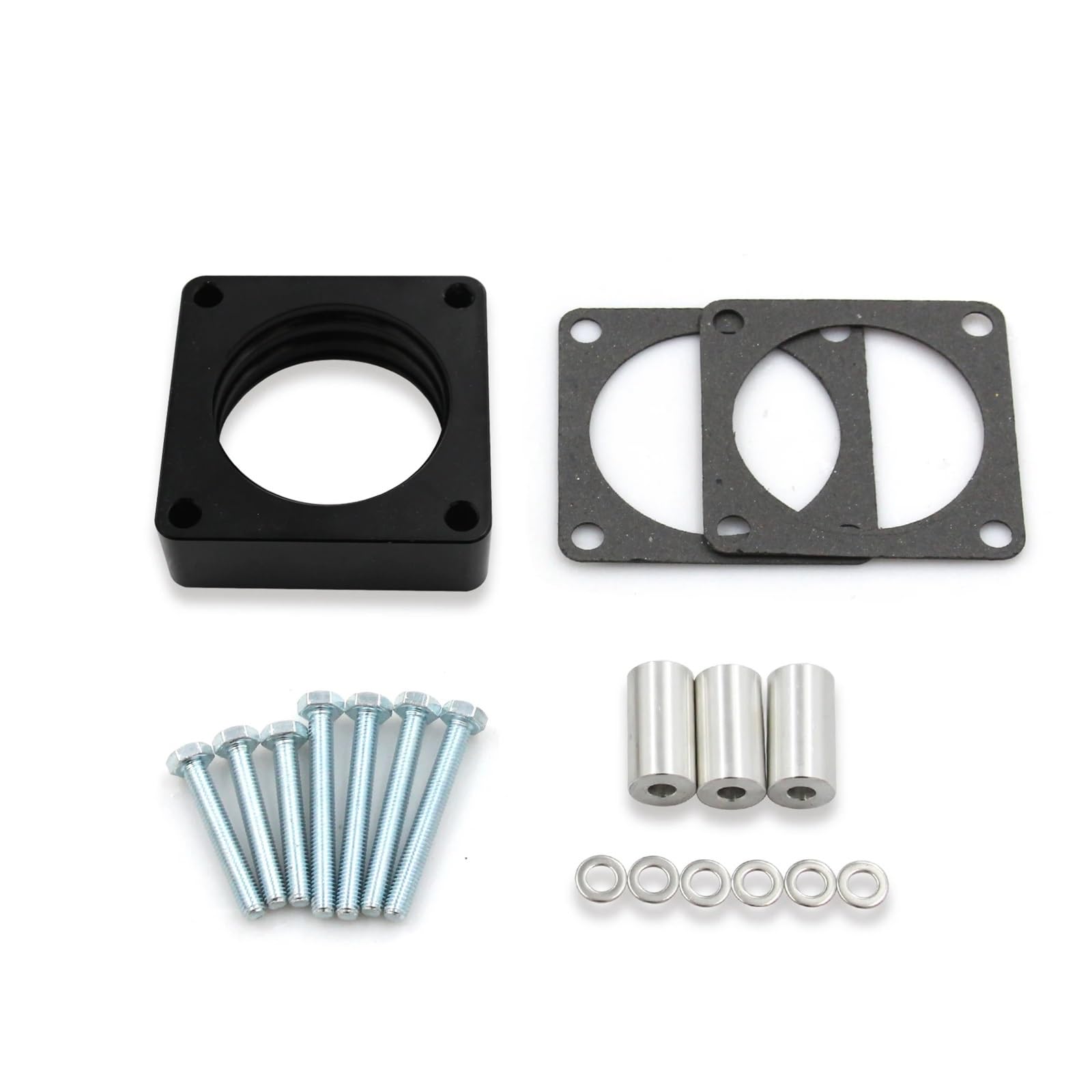 Ajuste de Aluminio for Jeep Wrangler TJ Espaciador del Cuerpo del Acelerador 2.5L 4.0L 1987-2004 YJ XJ WJ(Black 01)