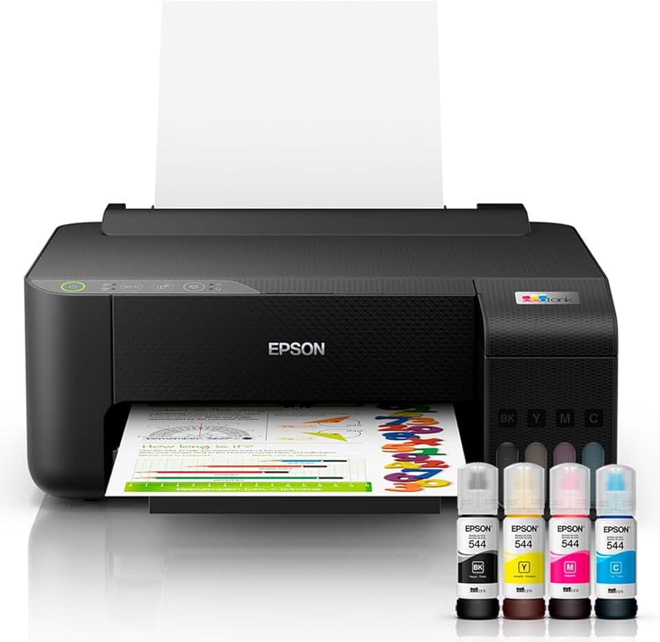 Impressora Epson EcoTank L1250 - Tanque de Tinta Colorida, Wi-Fi Direct, Comando de voz, Bivolt, Cor: Preto