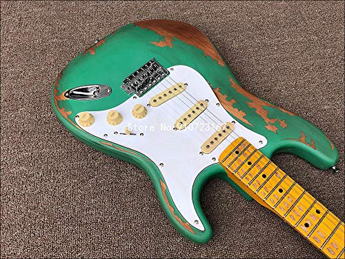 Slfdxdp Electric Guitar Folk Electric Guitar Blue Paint Body Maple Fingerboard S S S Pickup Electric Guitar (Color : Guitar, Size : 41 Inches) #TOP3
