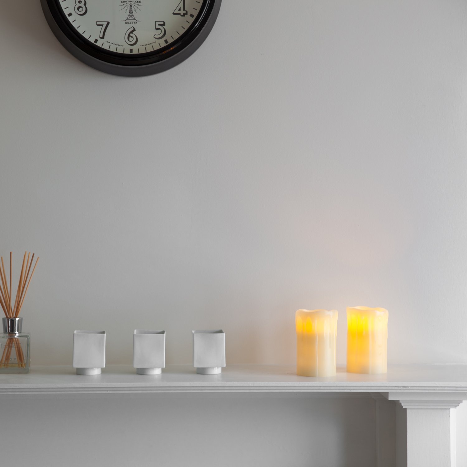 Lights4fun 6er Set LED Kerzen Echtwachs mit Zeitschaltuhr Batteriebetrieb