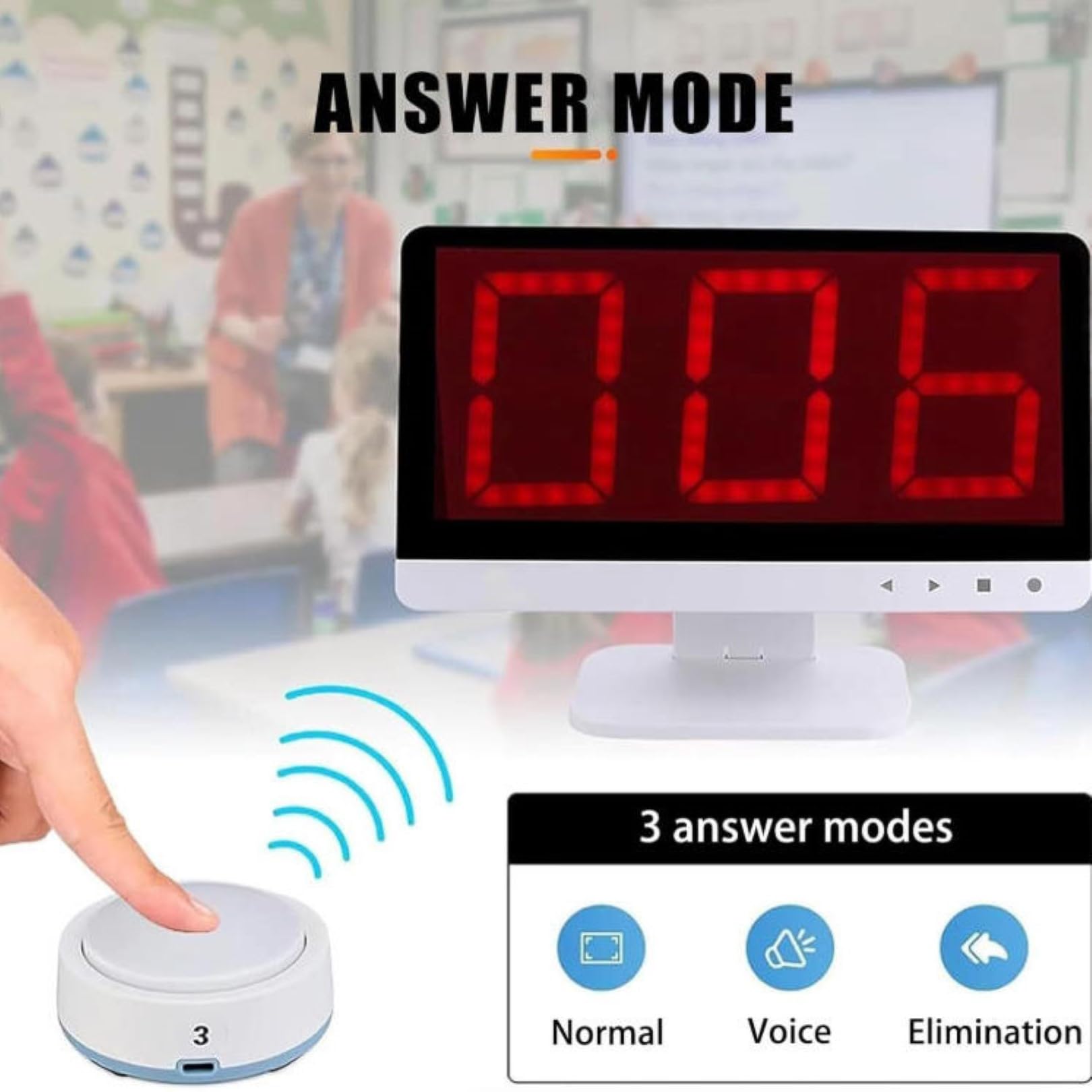 Quiz-Spiel-Antwort-Summer-System, 3 Spielmodi für Klassenzimmer, Familie und Party, 10 Gruppen-Summer, interaktives Quizschalen-Set für lustige Spielshows