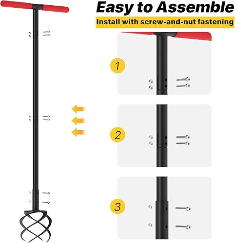 Miniatura 6 de Herramienta de jardín manual para jardinería con mango largo, herramienta de mano de garra de jardín de 44.3 pulgadas para aireador de césped,