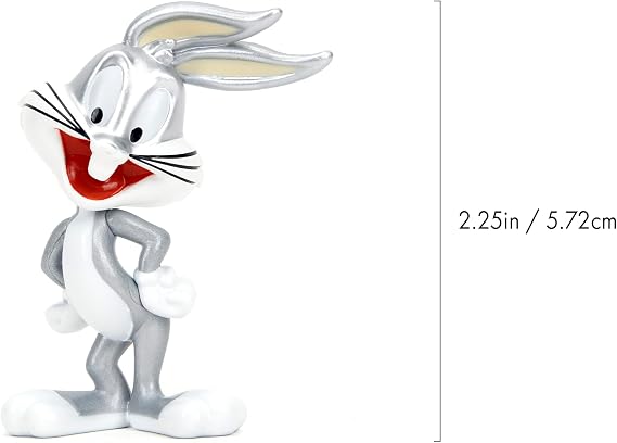 Jada Looney Tunes Metalfigs 4-Pack - Bugs Bunny, Tasmanian Devil, Daffy Duck, Sylvester the Cat - Collectible 2,5 Metal Figures