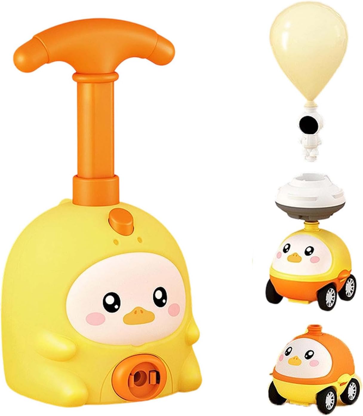 Animal Air Powered Balloon Car Toy, Animal Balloon Car Toy, Air Powered Balloons Cars Launcher Set,Easy Manual BalloonPump,DIY Physics Learning for Party Fun (#A+2car)