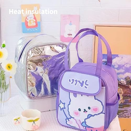 Kawaii Lunch Bag For Girls Lunch Box Insulated Cute Lunch Bags For Women Insulated Lunch Box For Kids (Pink) #TOP1