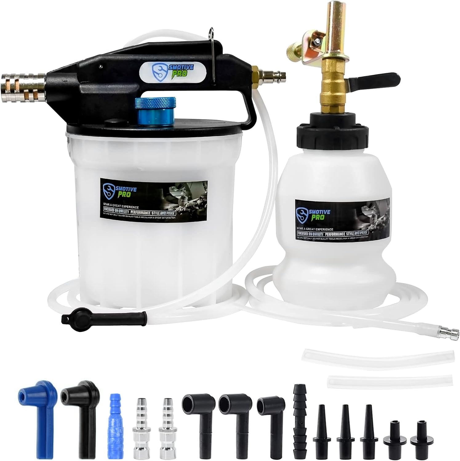 SMOTIVEPRO 2L Vacuum Brake Bleeder, Pneumatic Brake Bleeding Kit with