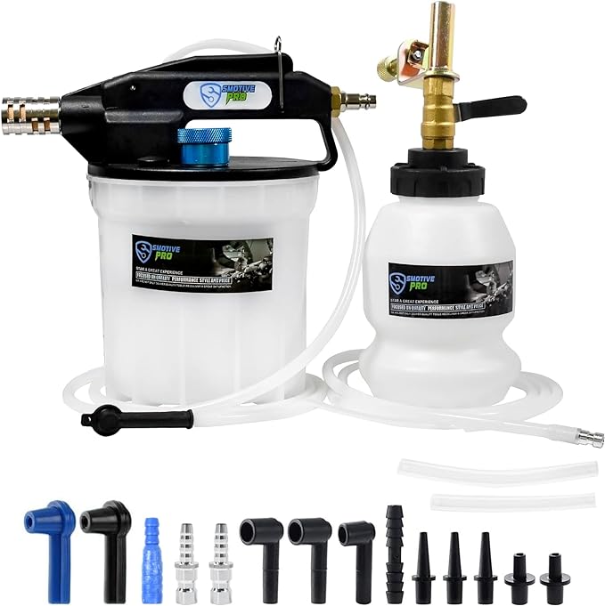 SMOTIVEPRO 2L Vacuum Brake Bleeder, Pneumatic Brake Bleeding Kit with