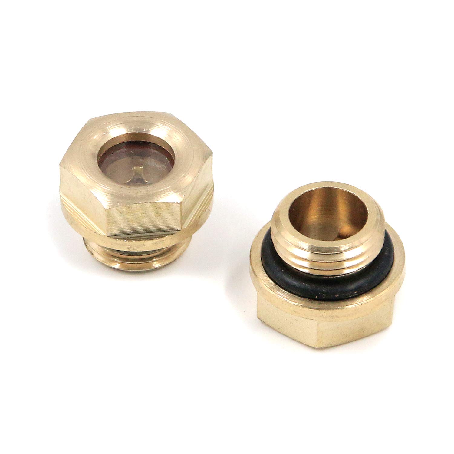 Buy Tulead Brass Oil Level Glass G3/8 Air Compressor Fittings 0.63