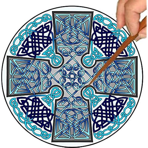 Blue Celtic Cross Mandalynth: Mindfulness Art for Stress, Anxiety and Attention Management Cover