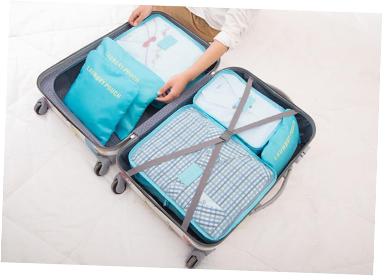 Holibanna 6pcs Travel Storage Bags Set High Capacity Nylon Packing Organizer Portable and Waterproof for Home Organization and Backpacking image 4
