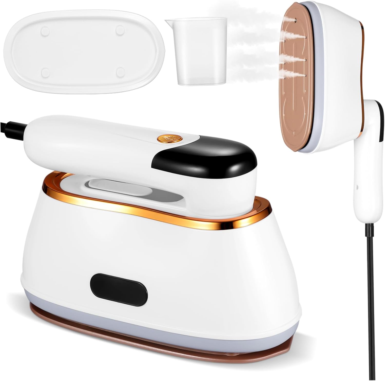 CHILDWEET Handheld Garment Steamer Steam Levels Portable Mini Ironing Machine for Travel Digital Display No-scald Base Capacity Water Tank for Wrinkle Removal