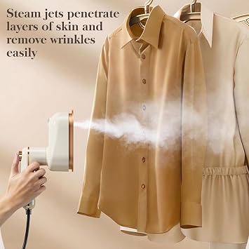 Handheld Steam Iron with Anti-Scalding Base,Portable Steamer for Clothes,2-in-1 Steamer and Iron,1000w Fast Heating in 5 Seconds,Mini Travel Irons for Home, Dorm(Green)
