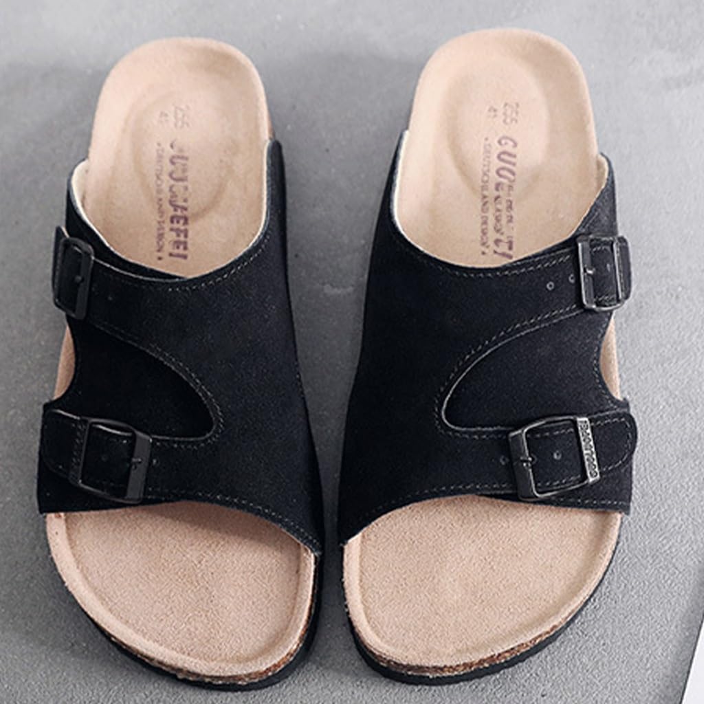 Zapatillas para Hombres Verano Al Aire Libre, Sandalias para Mujeres Y Hombres Zapatillas con Soporte para El Arco con Correa De Hebilla Ajustable Y Plantilla De Corcho (, 40 EU)