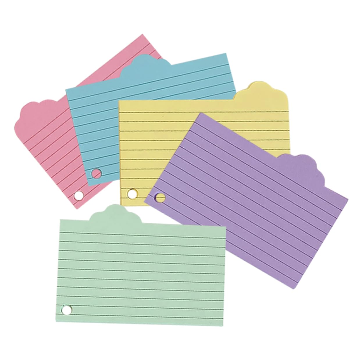 DOITOOL 5 Ensembles Livre De Vocabulaire Sur Papier À Notes Carte Flash Cartes Vierges Avec À Onglets Éducatif Couleur Cartonné Flashcards Pour Étudier Fiches Cartes De Mots 125 Feuilles*5
