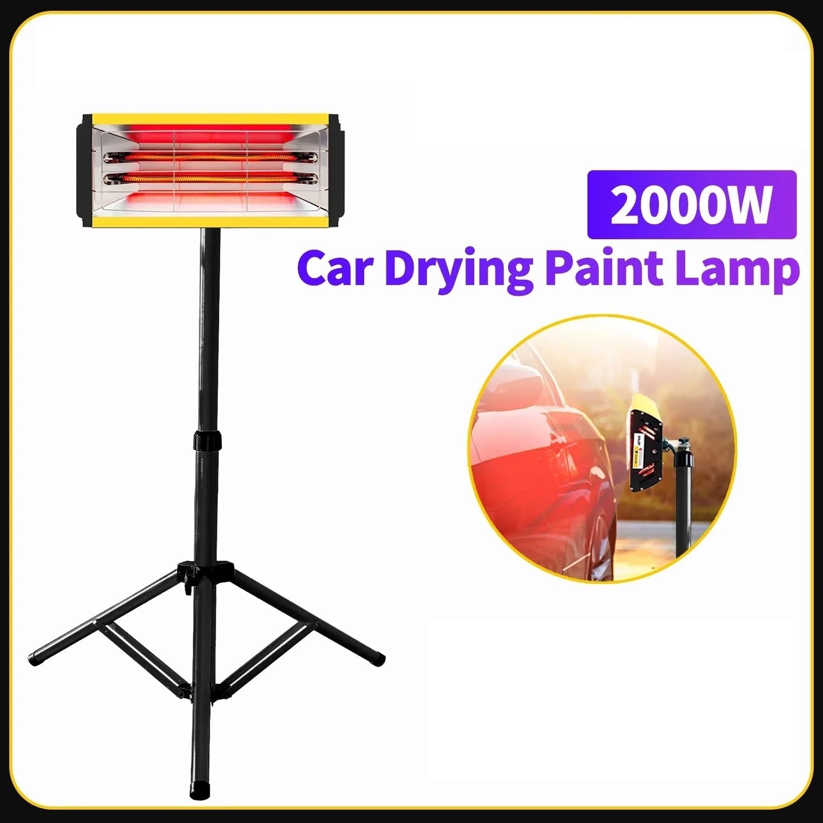 Lampa do suszenia farby Lampa podczerwona do suszenia farby 2000 W, lampa do suszenia farby na podczerwień krótkofalowa z uchwytem(ZJ-KC-002Y)