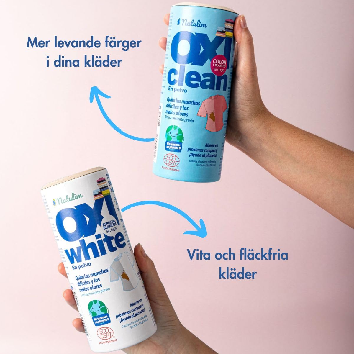 Natulim Oxi Clean - ekologiczny proszek do usuwania plam - wzmacniacz prania bez wybielacza - bardziej żywe kolory na ubraniach - mocny i przyjazny dla środowiska - eliminuje nieprzyjemne zapachy 500