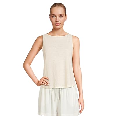 Eberjey Organic Linen Crop Tank Top Women