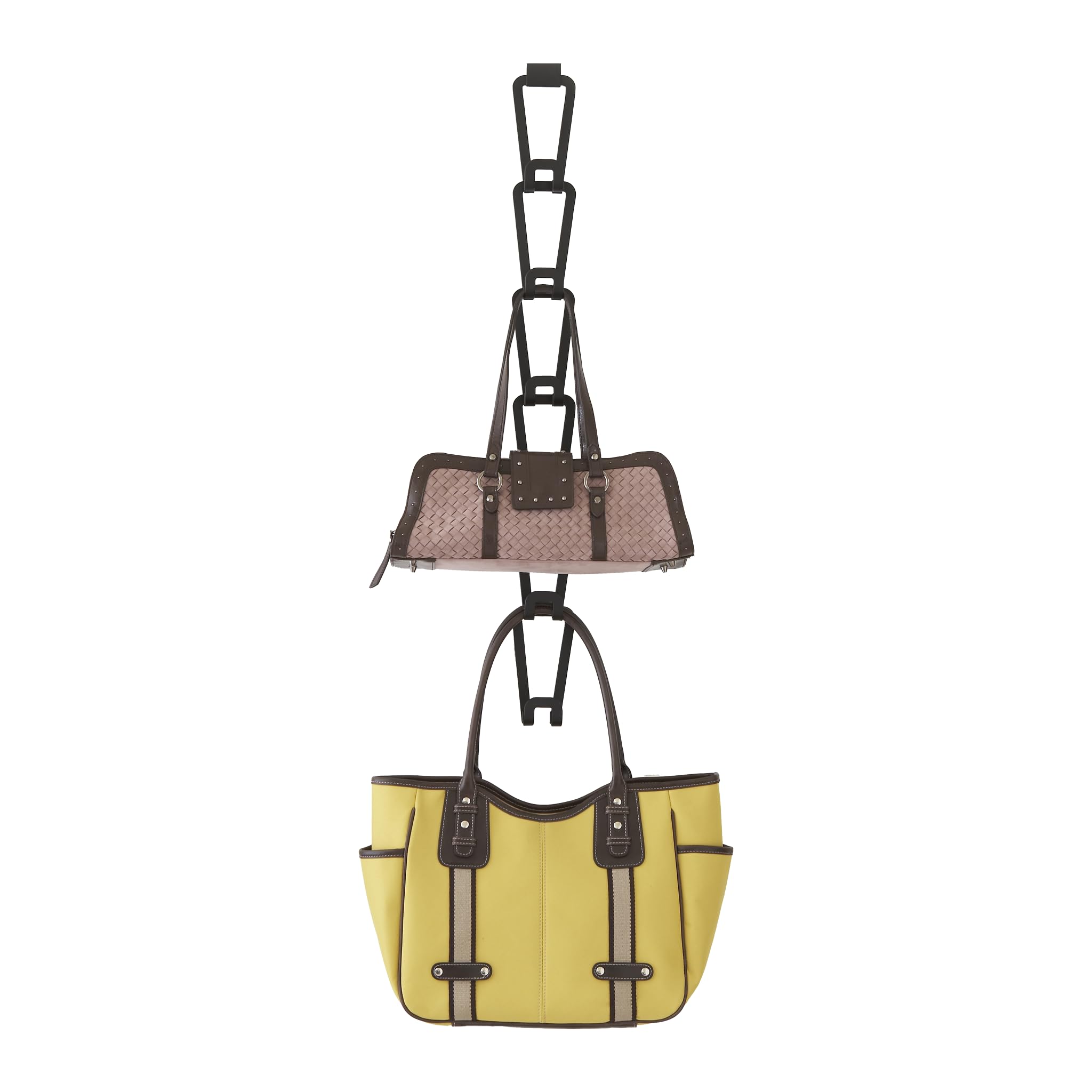 YAMAZAKIhome 6511 Chain Link Bag Holder-Closet Storage Hanging Organizer Rack, One Size, Black