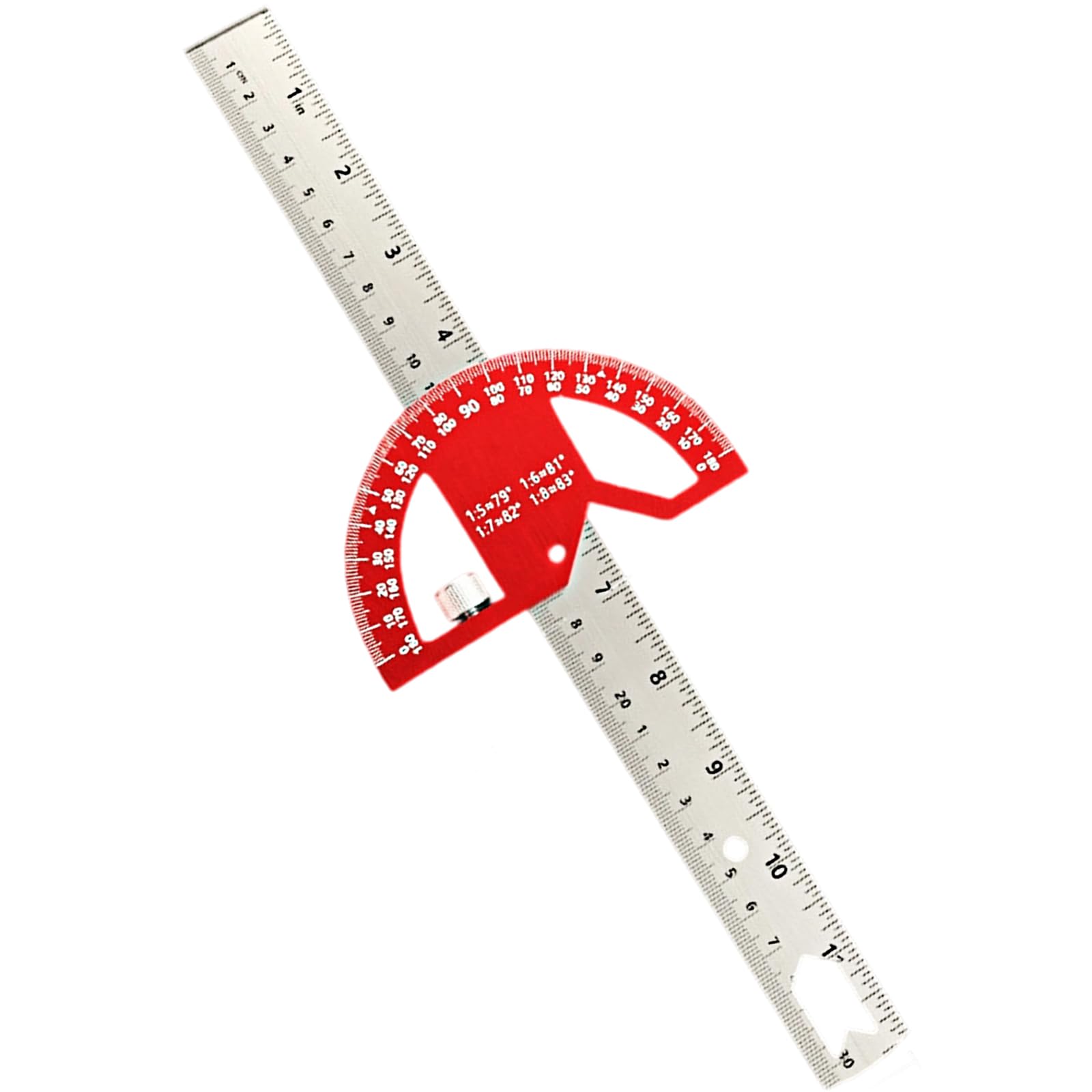 Msioytog Purpose Aluminum Goniometer Tool 8/12 Inch Preferences For Corner Calculation And Straight Border Measurement Multiple Scale Measuring Woodworking