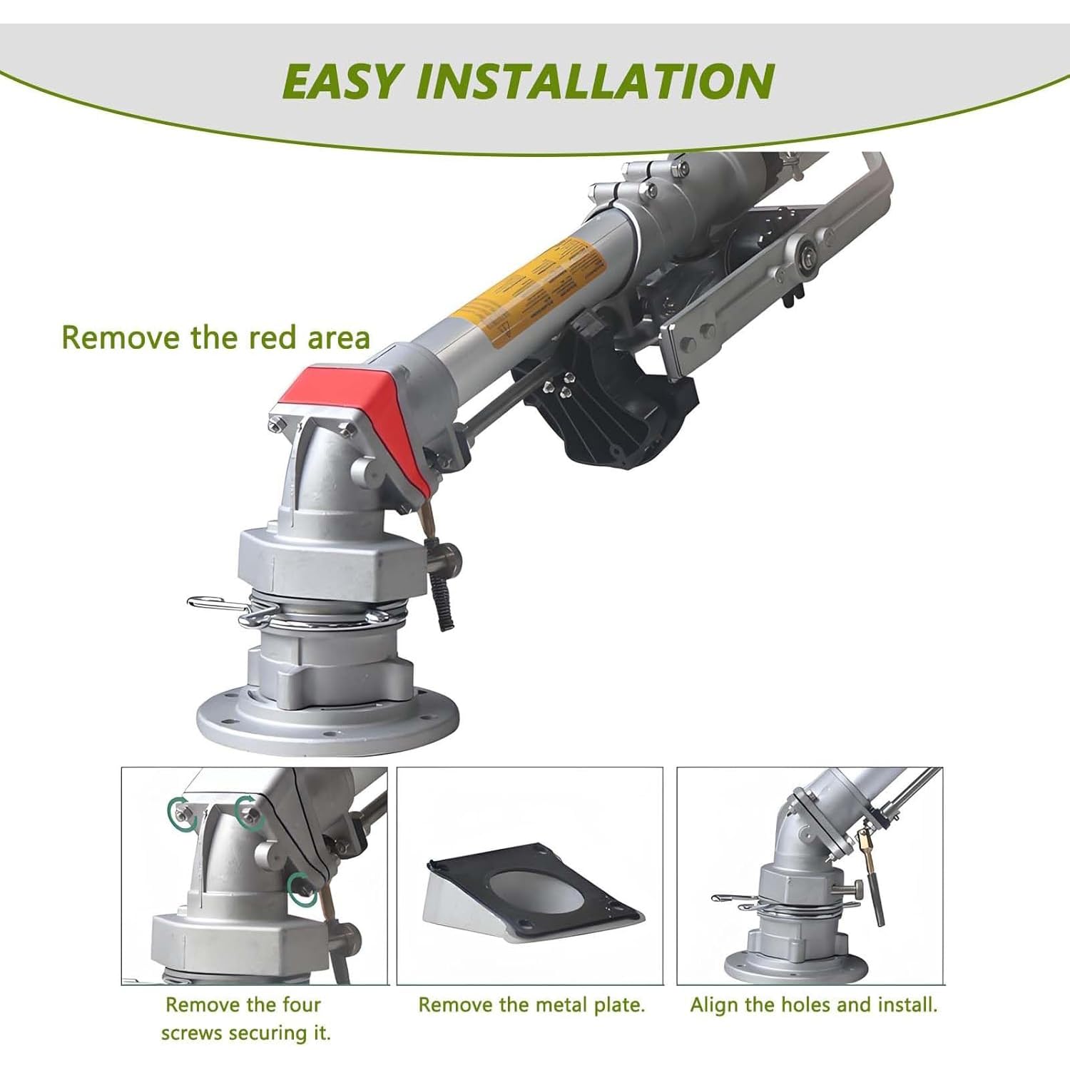 Irrigatore Agricolo da 2", Pistola A Spruzzo per Irrigazione con 5 Ugelli, Getto Dacqua Regolabile A 360° per Grandi Superfici, Irrigatore A Impatto per Cortile, Prato, Giardino