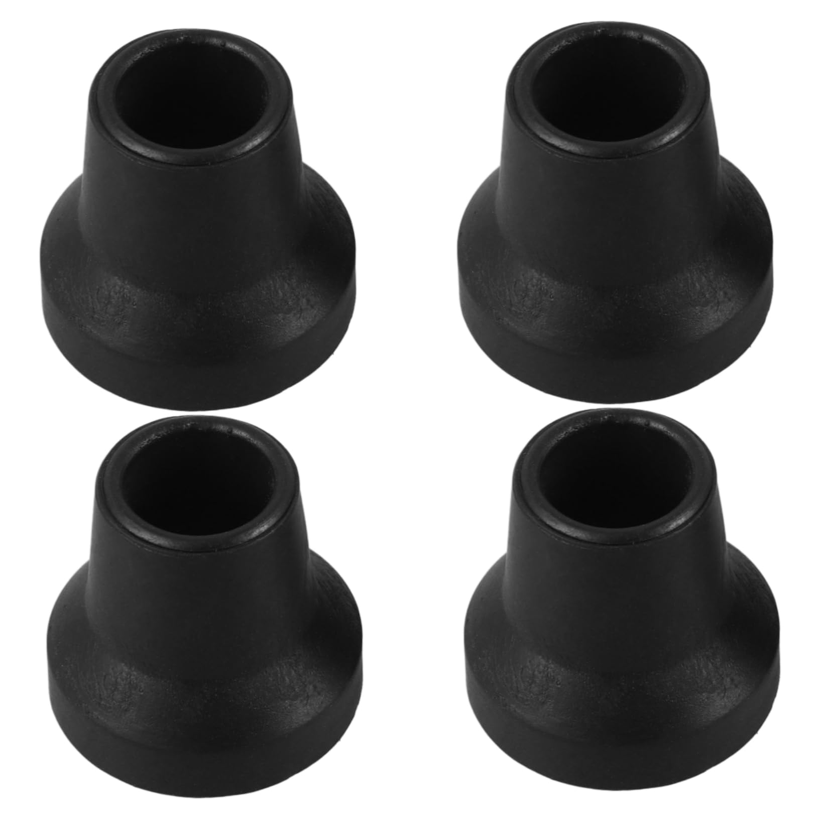 KOMBIUDA 4pcs Crutches Toe Trekking Pole Tips Walking Sticks Shock Absorbing Cane Foot Cover Cane Foot Pad Hiking Cane Tips Hiking Sticks Protectors Rattan Cane Chair Black Rubber