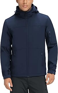 Chaqueta de Invierno para Hombre cálida, de Entretiempo, Resistente al Viento, con Forro Polar, Impermeable, Chaqueta de Invierno para Hombre, Chaqueta Funcional para Camping, Chaqueta Softshell