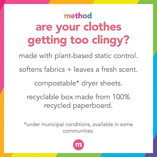 Miniatura 5 de Method Hojas de secador mango de jengibre 80 hojas 2 unidades el embalaje puede variar