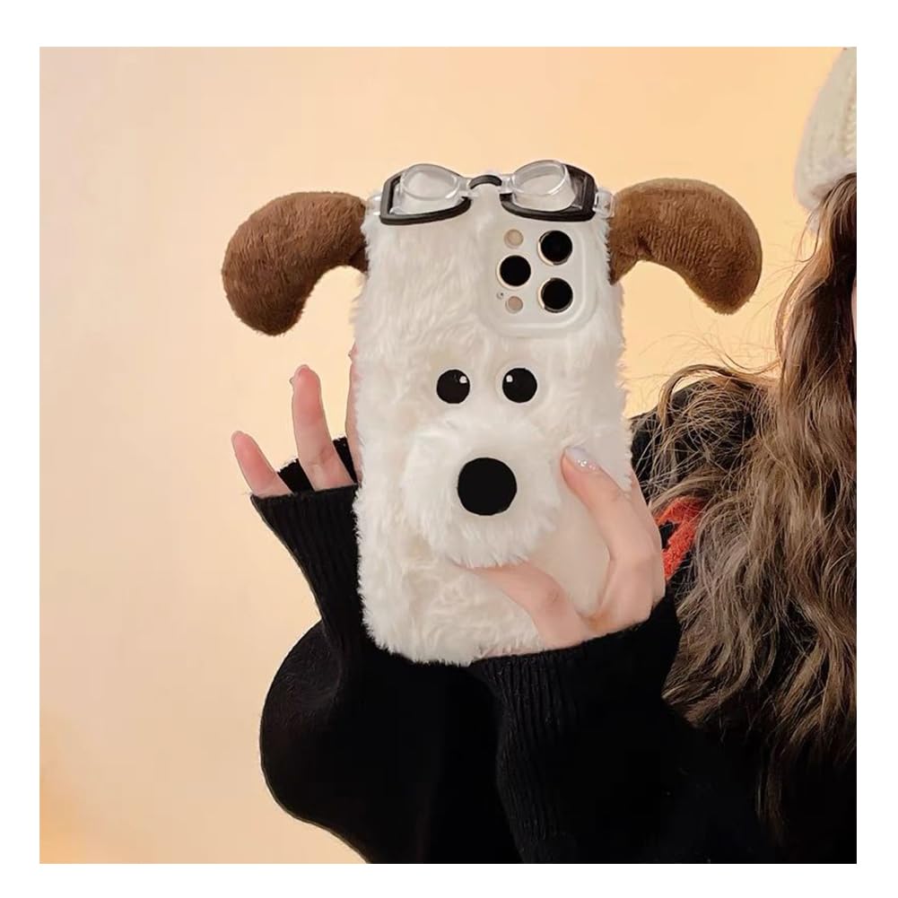 Amazon.co.jp: GuoDuo アイデア 毛むくじゃら 犬 スマホケース  