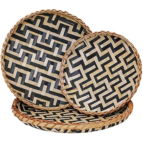 Bamboo Woven Wall Baskets Set of 3 Cover