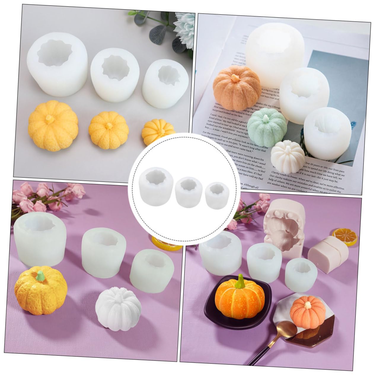 Alipis 3 Sätze Kürbis DIY Form Backblech Kuchenform Kuchenformen Würfel Kekse Kuchenformen Fondant Keksausstecher Cupcake Dekoration Kuchen Pellets Sukkulenten 3 Stück * 3