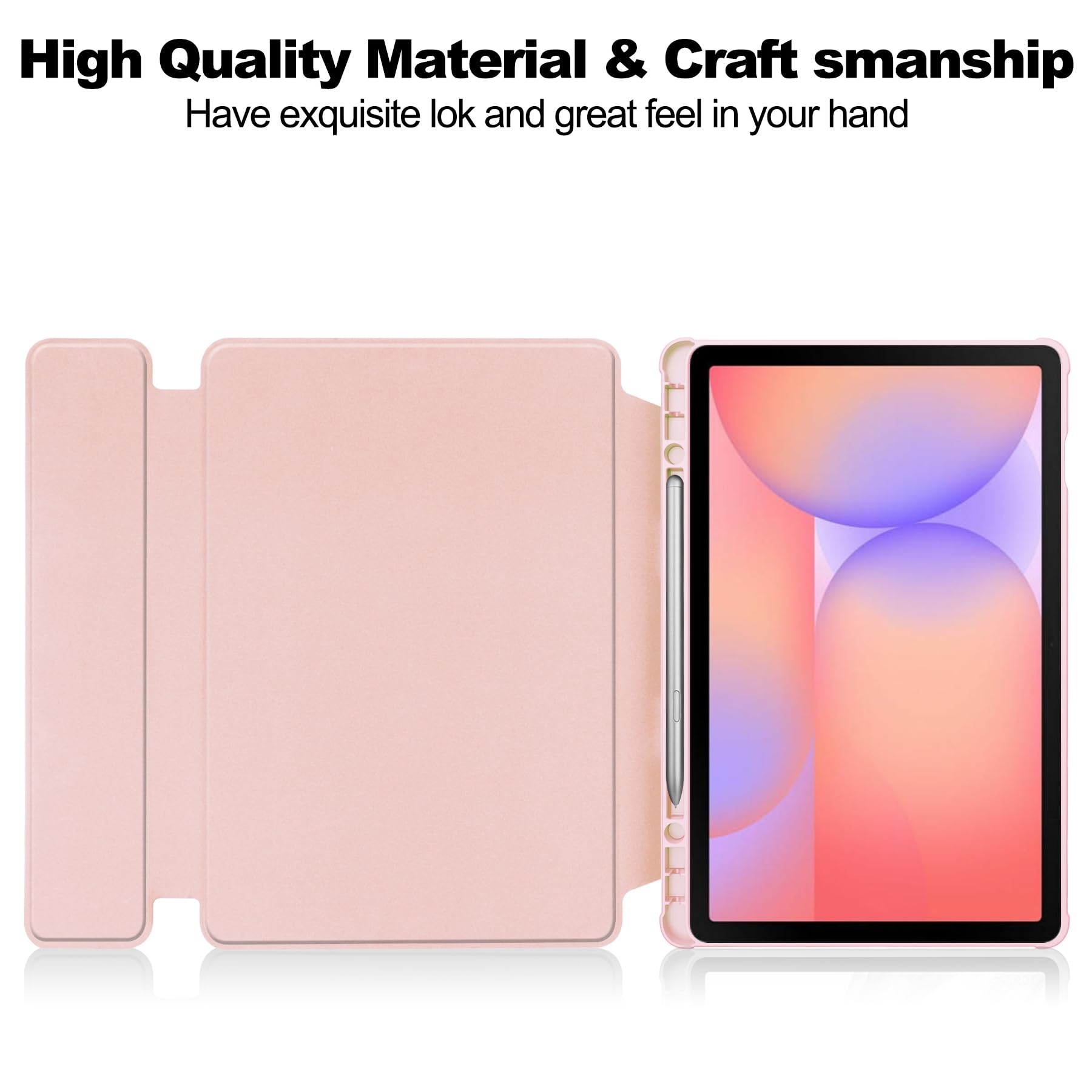 Etui kompatybilne z Samsung Galaxy Tab S10 Lite 5G 27.7 cm (model SM-X400/X406B) etui z klawiaturą, etui z uchwytem na długopis, obrotowym stojakiem, folio flip smart etui na tablet, automatyczne
