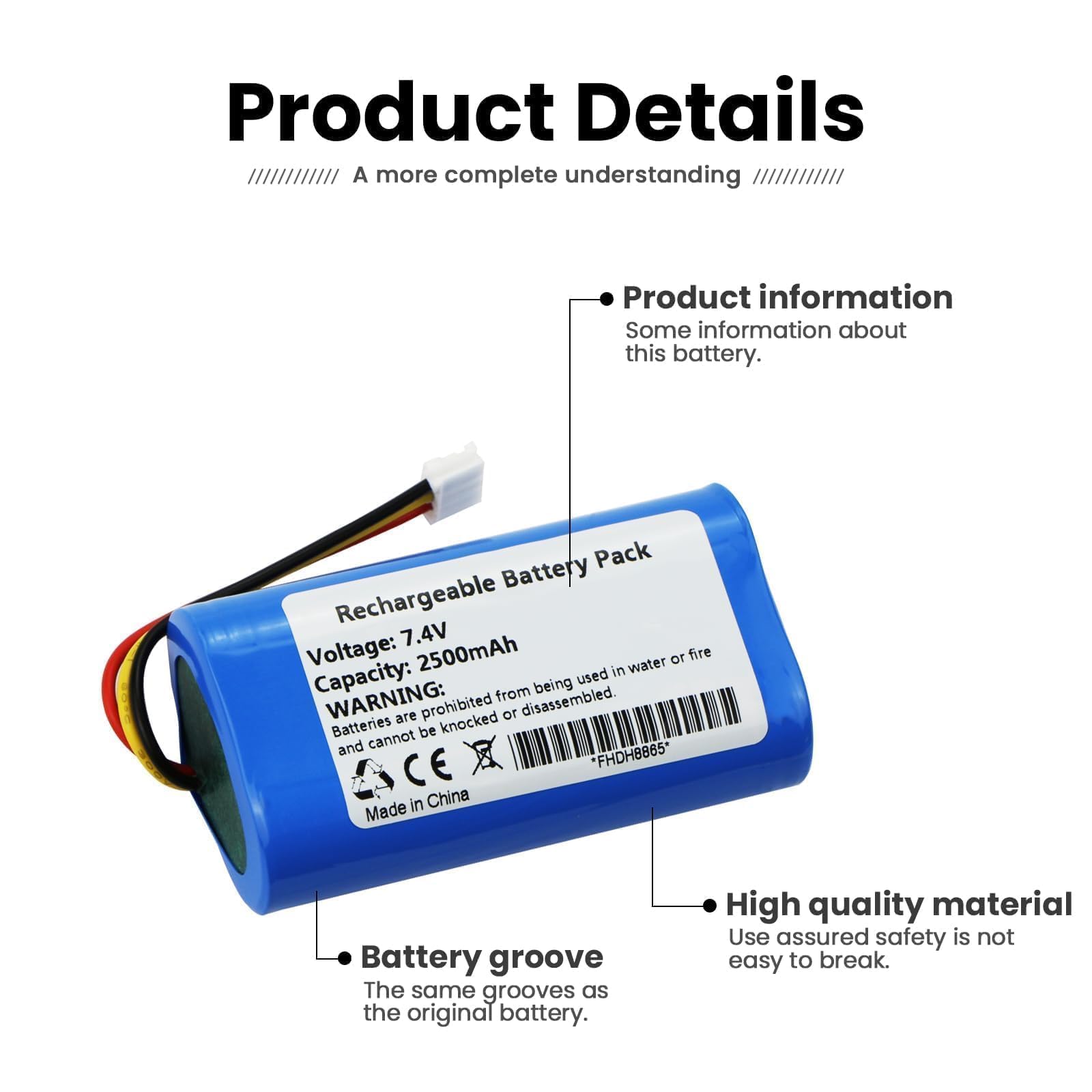 ANTIEE Ersatzakku für Gardena ComfortCut 8893 8895, 08894-00, 08894-00.640.00, BF14405 Akku für Gartenheckenschere, 7,4V 2500mAh Lithium-Ionen Akku