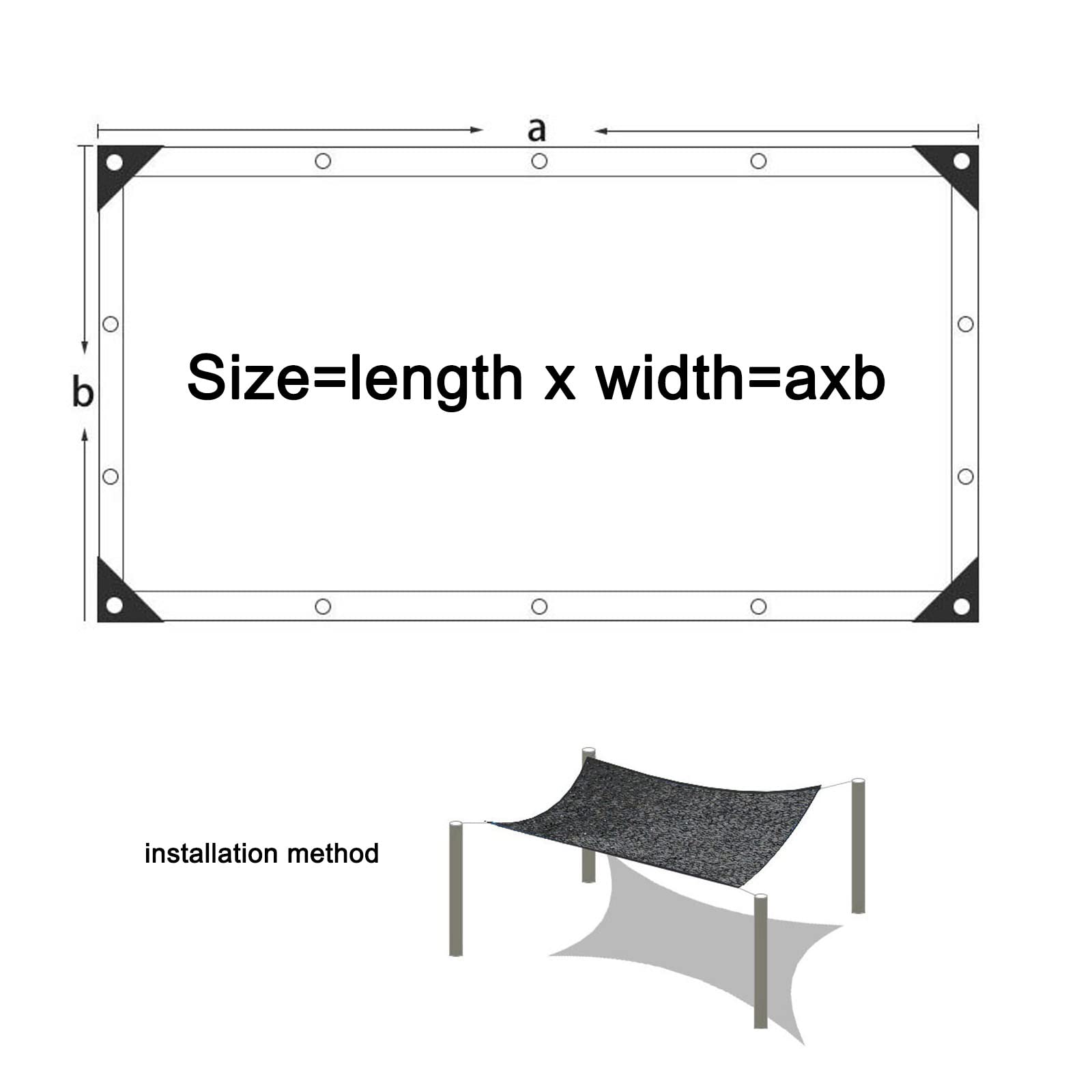 Anti-Uv Schatten Tuch,90% Beschattung,Sonnensegel Schattentuch,Sonnenschutznetz,Sonnensegel Wasserdicht,fürGarten/Pflanze/Gewächshaus/Scheune/Außen/Hof/Dach (6x7m/19.7x23ft)