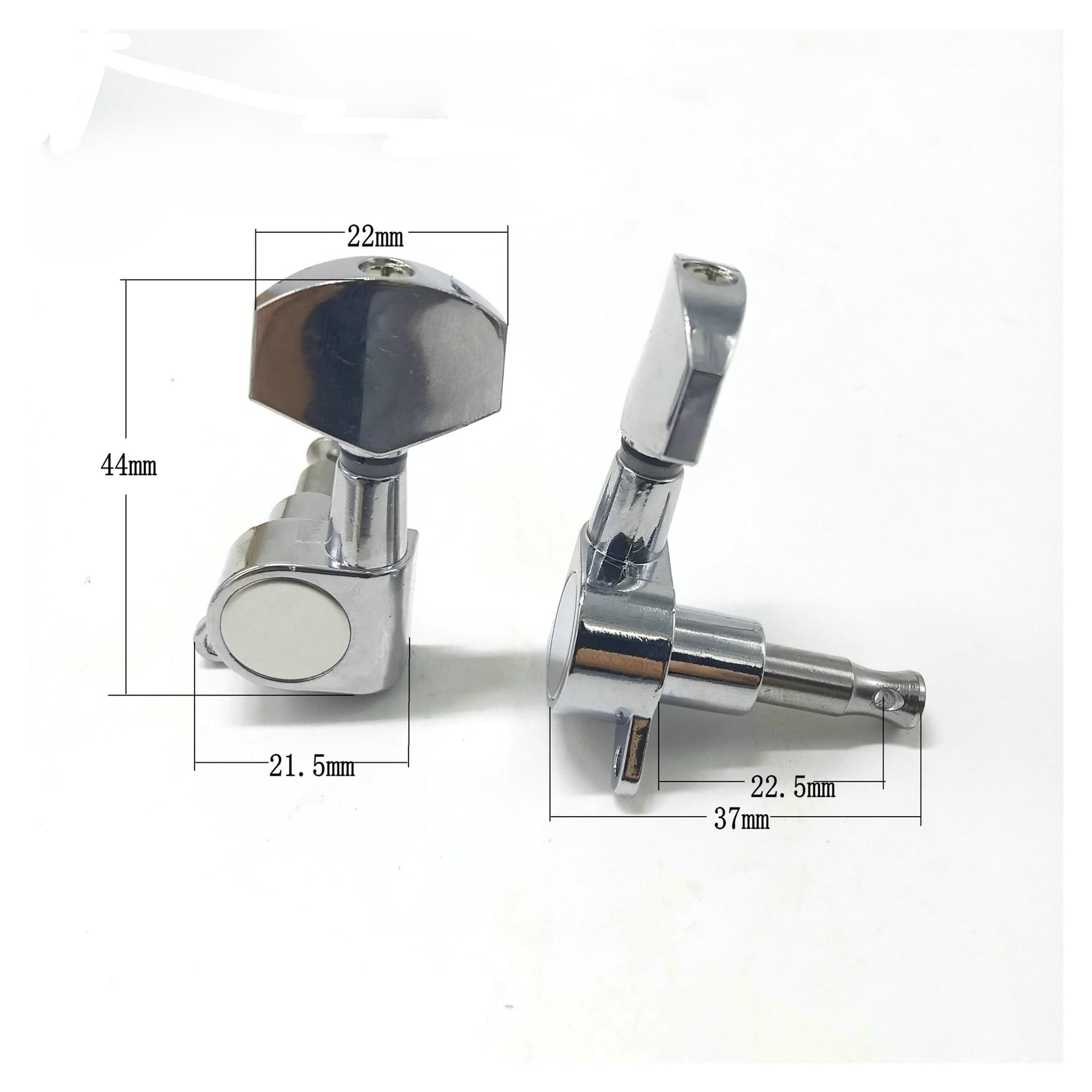 kołki stroikowe 1 Zestaw Tunery Blokujące Gitarę Głowice Maszyn Do Gitary Elektrycznej Tunery Blokujące Strunowe Kołki Stroikowe Chromowane Srebrne (Color : 3R3L silver)