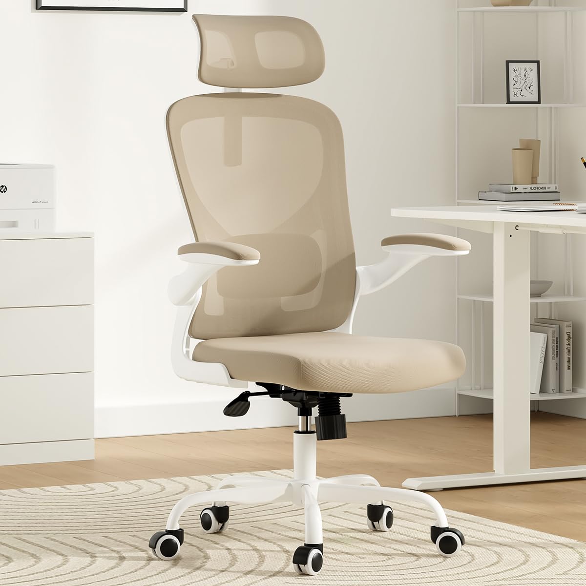 Ergonomic Office Chair Comfortable and Durable high Back Computer Chair with headrest and armrests and Adjustable Lumbar Support