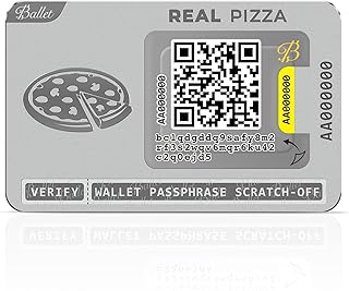 Ballet 2-Pack REAL Pizza - The Easiest Crypto Cold Storage - Nondescript Cryptocurrency Hardware Wallet for Bitcoin, Ethereum, XRP, Litecoin, and 200+ Other Cryptocurrencies