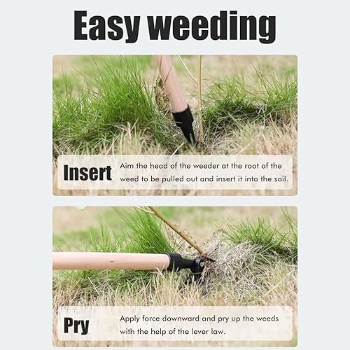 Miniatura 5 de Herramienta de deshierbe, Extractor de malezas manual de pie, Herramienta de eliminación de diente de león de jardín, Desmalezadora manual, Cabeza