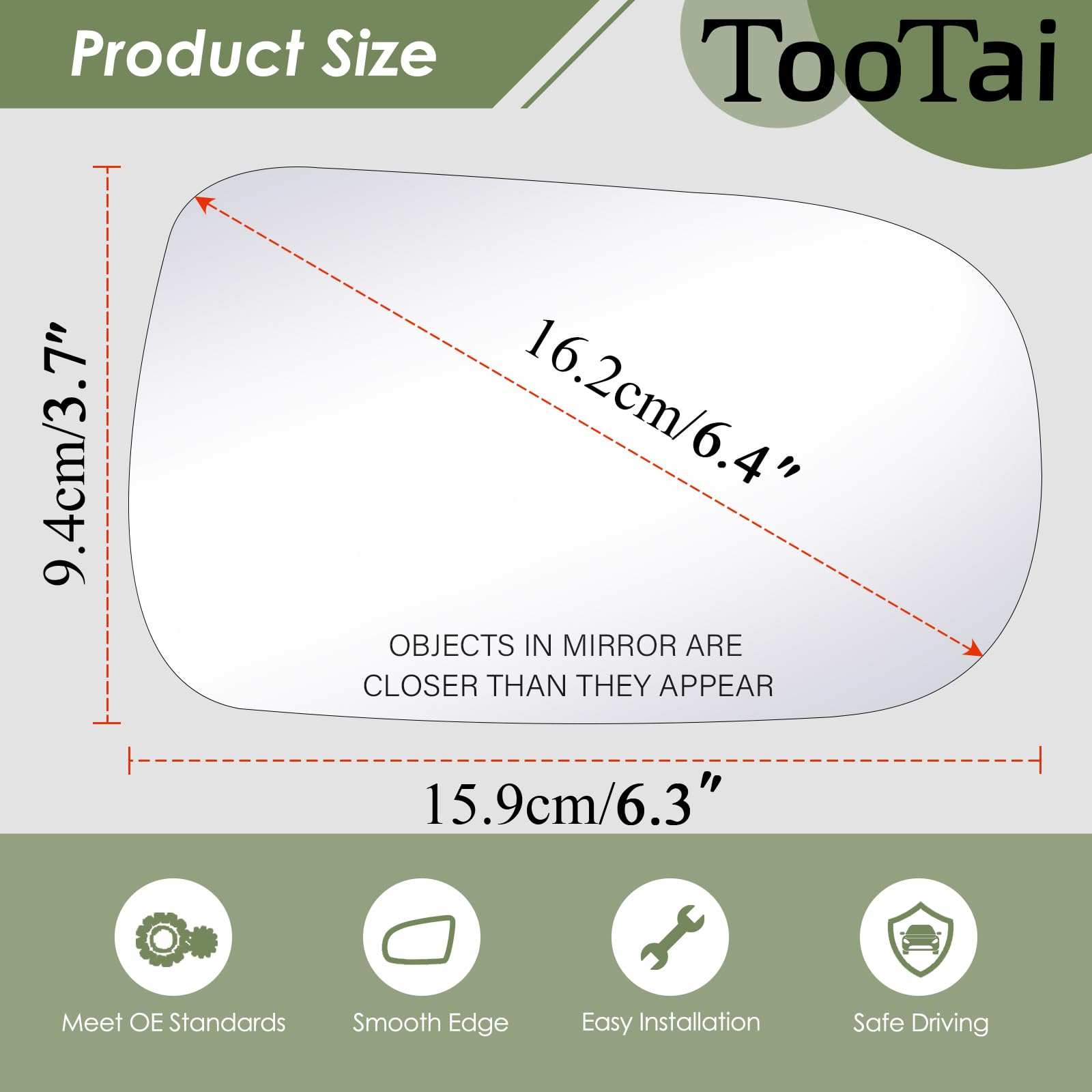 side様　リフォーム Amazon.com: Tootai Passenger Side Replacement Mirror Glass