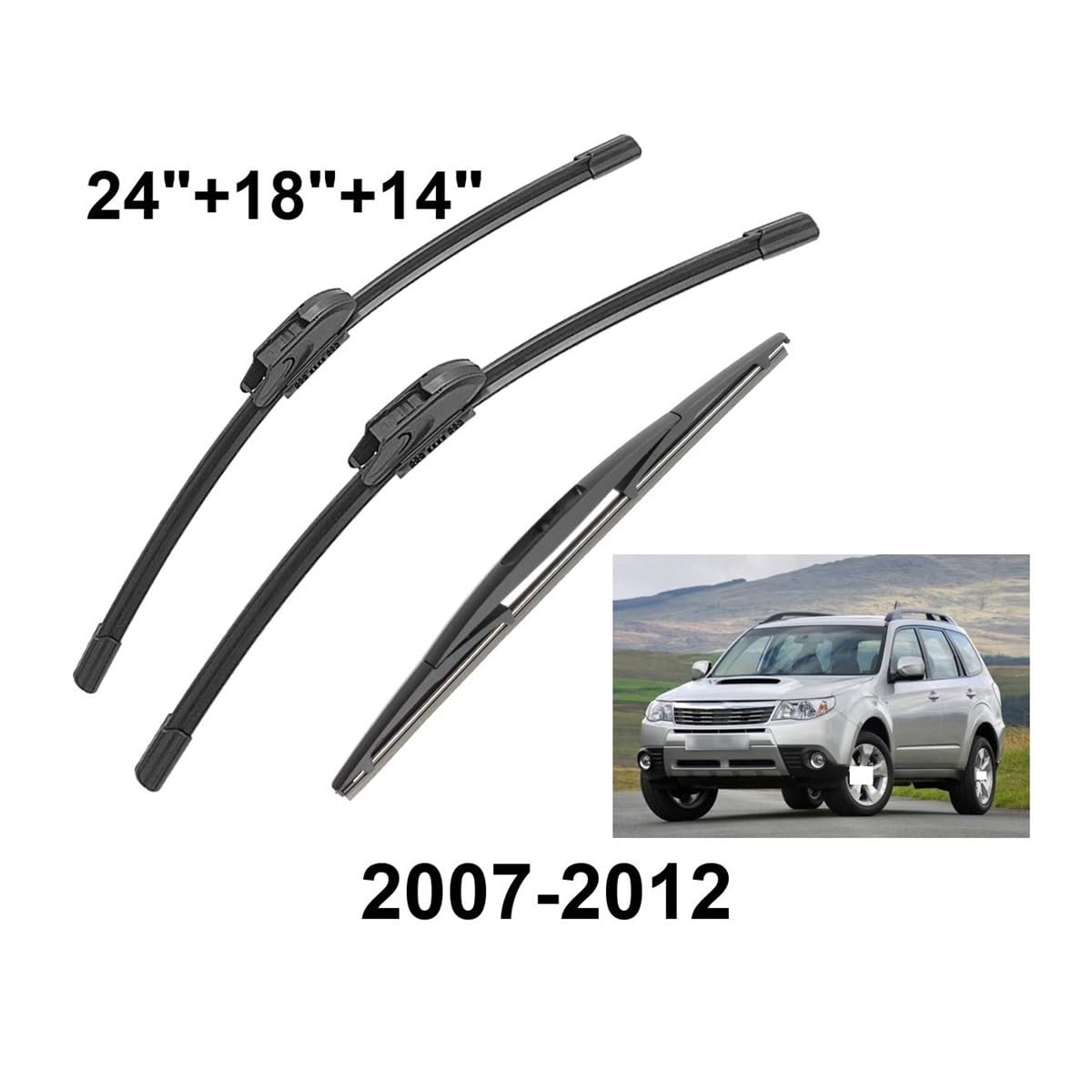 Escobillas limpiaparabrisas delanteras 1/2/3/4/6 Piezas Escobillas Limpiaparabrisas Delanteras Y Traseras Para Coche, Accesorios Para Forester MK3 2007-2012