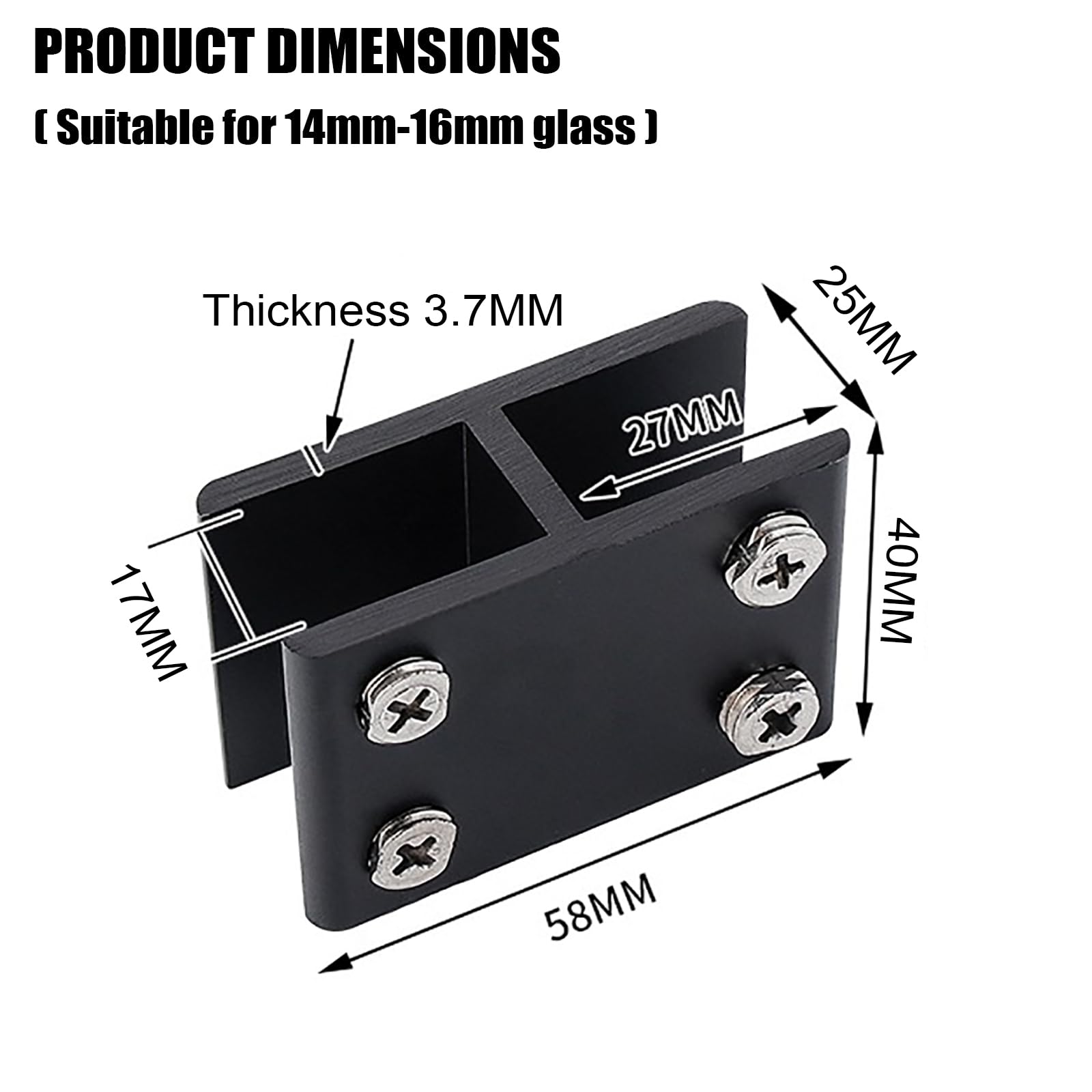 Morsetti Per Ringhiera In Vetro Per Scale In Lega Di Zinco - Foto 7