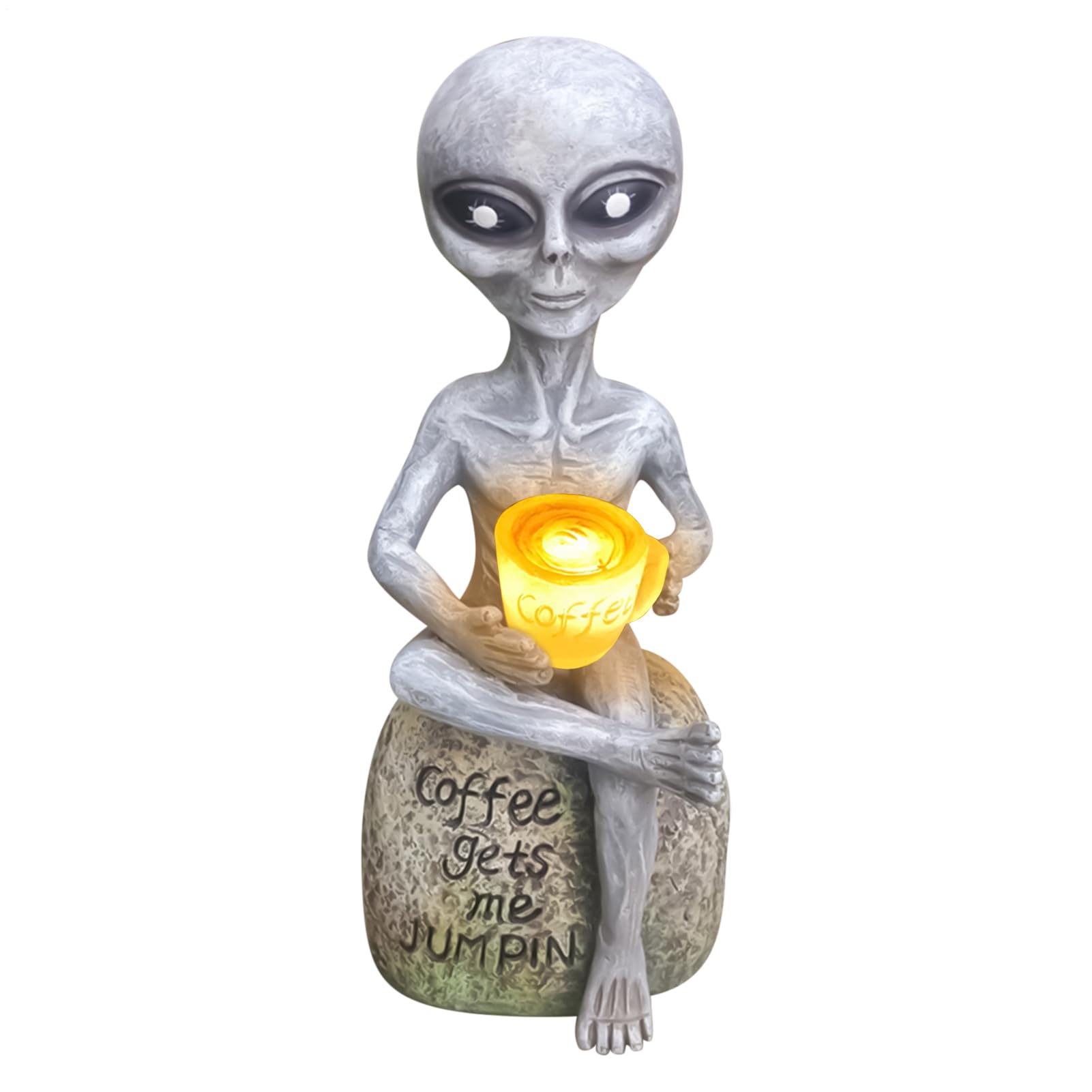 Figurine solaire jardin alien pour illuminer vos soirées sur le balcon ou la terrasse